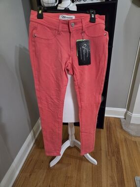 JW Maxx Coral Pink Jrs Jeggings - Slim Stretch Fit